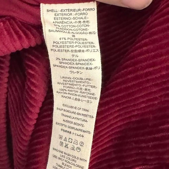 Burgundy Free People Corduroy Overall Dress Fall Vintage Vibes Layering Size 6 - Picture 6 of 6